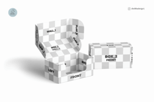 Dual mailer box packaging mockup for branding and design