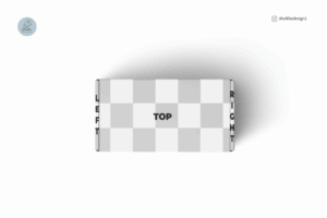 Flat front tuck mailer box mockup for logo and branding