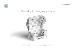 Front tuck mailing box mockup bundle with open and closed views