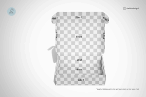 Mailing box mockup highlighting interior space for branding