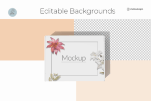 Stacked mailing box mockups with editable surfaces for branding