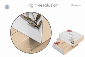 Angled stacked mailing box mockup for professional design showcase