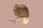 cardboard version delivery box mockups