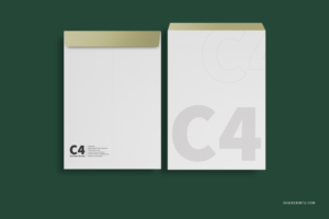 c4 envelope mockups