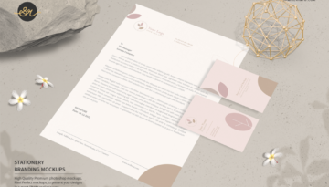 Letterhead and business card mockups