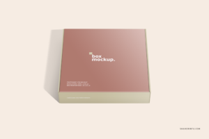 craft paper delivery box packaging mockups