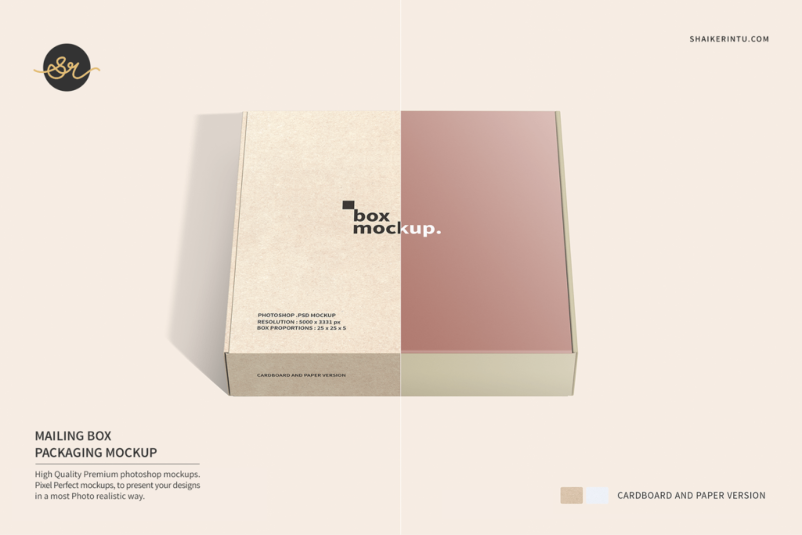 square boxes mockups