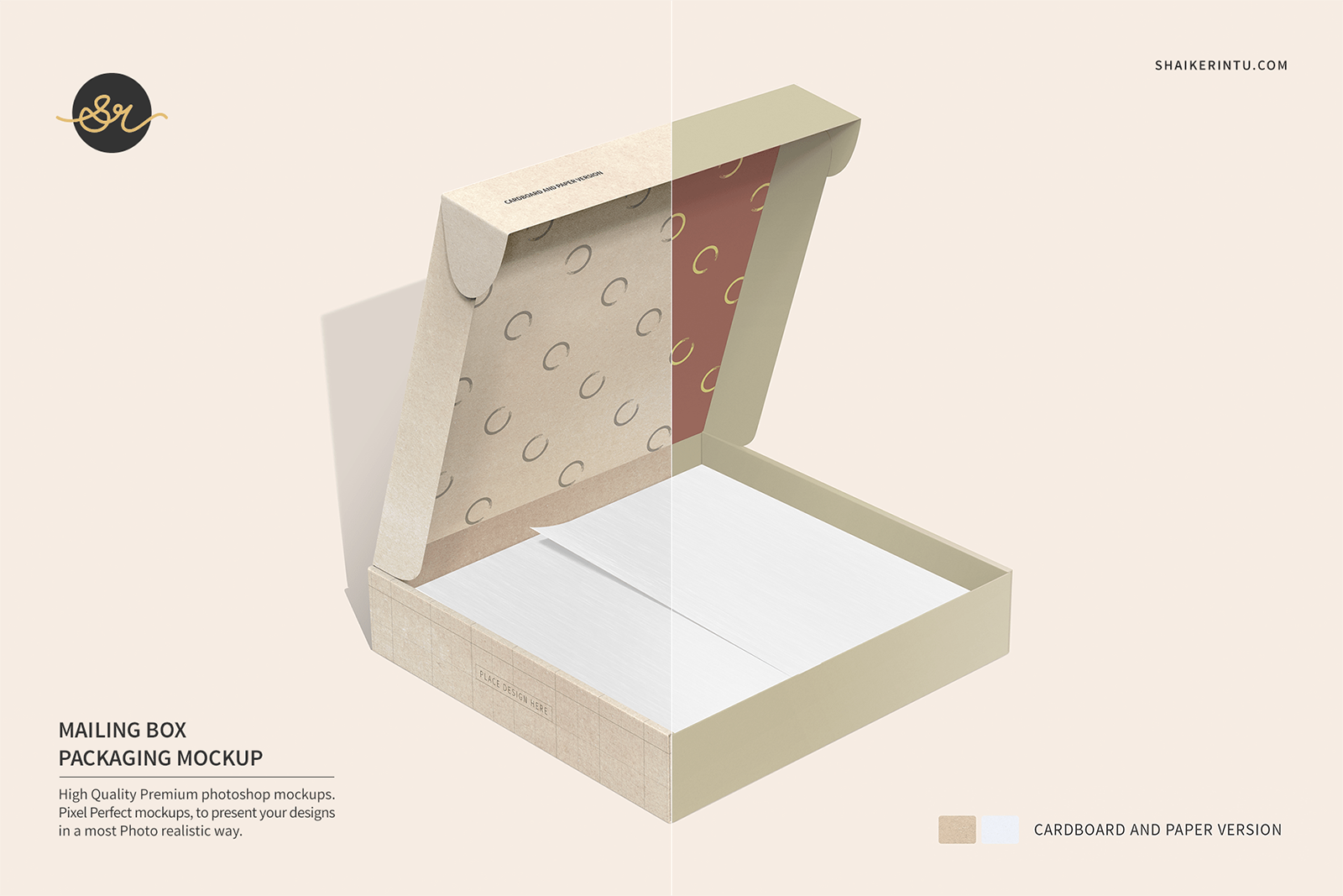 Paper Packaging Design Mockups for Adobe Photoshop