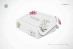 Closed mailing box mockup for branding and packaging design