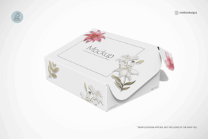 Closed mailing box mockup for branding and packaging design